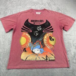 Honor The Gift T Shirt Mens Medium Red Faded Inner City Butterfly Higher Power